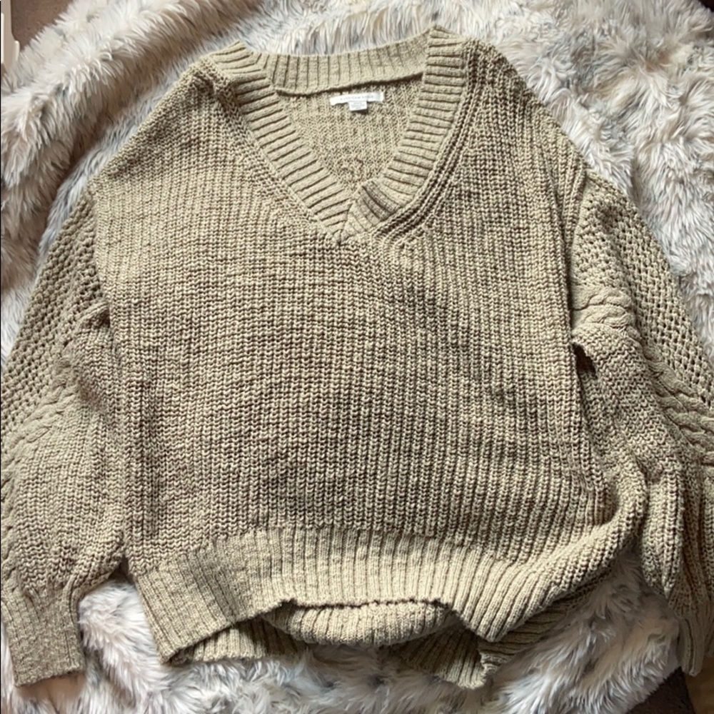 Oversized Green American Eagle Sweater, Medium